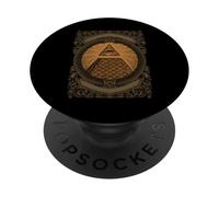 Symbole œil Pyramide gravé Vintage PopSockets PopGrip Adhésif