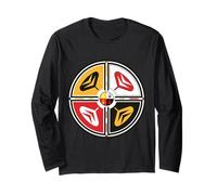 Symbole indigène de la Roue de médecine sacrée amérindienne Manche Longue