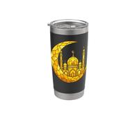 Symbole islamique du Ramadan Croissant de Lune Mosquée Musulmane Gobelet isotherme en acier inoxydable double paroi