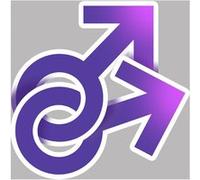 symbole lgbt d'attachement gays - 10x10cm - Sticker/autocollant G