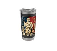 Symbole logique philosophe grec classique Aristote Gobelet isotherme en acier inoxydable double paroi