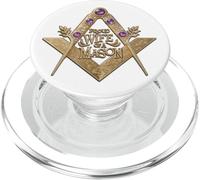 Symbole maçonnique avec « Fière épouse d'un maçon », Franc-maçon PopSockets PopGrip pour MagSafe