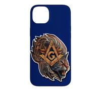Symbole maçonnique avec Un_Tigre_Puissant,Franc-maçon S&C Coque pour iPhone 14 Plus