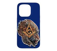 Symbole maçonnique avec Un_Tigre_Puissant,Franc-maçon S&C Coque pour iPhone 15 Pro