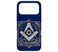 Symbole maçonnique avec « Vertue, Sagesse, fraternité », Franc-maçon Coque pour iPhone 17 Pro Max