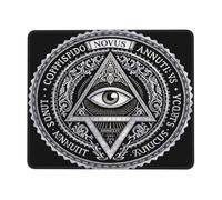 Symbole Maçonnique Franc-Maçon Tapis De Souris Antidérapant Tapis De Souris Gaming Résistant À Usure Mouse Pad pour Travail Bureau Voyage 25X30Cm