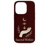 Symbole Magique de Lune sacrée Occulte Gothique sorcière Coque pour iPhone 14 Pro