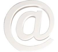 Symbole @ - MDF Blanc - 11 cm - Rayher Blanc G