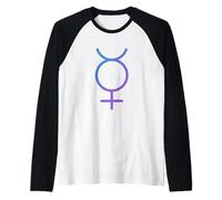 Symbole Mercure Fun - Planète Astrologie Astrologique Zodiaque Manche Raglan