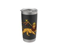 Symbole Messianique Lion de Juda Gobelet isotherme en acier inoxydable double paroi