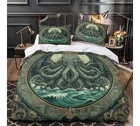 Symbole_mystère Housse de Couette 3D Effet Super Douce Confortable Style_Art_Fantastique Parure de Lit Microfibre résistante Fermeture Éclair for Hommes Super King（260x220cm）