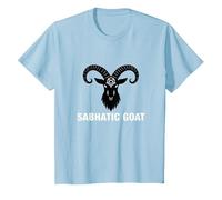 Symbole Mystique Occulte chèvre sabbatique Baphomet T-Shirt, Enfant, Bleu Céleste, 3 Ans