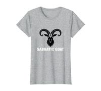 Symbole Mystique Occulte chèvre sabbatique Baphomet T-Shirt, Femme, Gris Chiné, XS