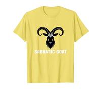 Symbole Mystique Occulte chèvre sabbatique Baphomet T-Shirt, Homme, Citron, L