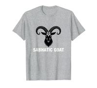 Symbole Mystique Occulte chèvre sabbatique Baphomet T-Shirt, Homme, Gris Chiné, XXL
