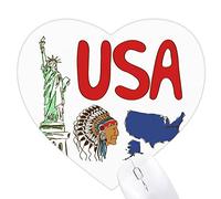 symbole national répartition historique en amérique Jeux de tapis de souris en forme de coeur