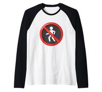 Symbole « No People No Walking » Manche Raglan