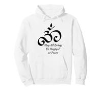 Symbole Om Que Tous Les êtres soient Heureux et trouver la Paix Sweat à Capuche
