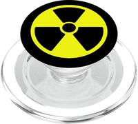 Symbole radioactif - Symbole de Danger Biologique - Rayonnement nucléaire PopSockets PopGrip pour MagSafe