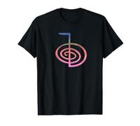 Symbole Reiki Cho Ku Rei Design Coloré Distressed T-Shirt Graphique avec Valeur