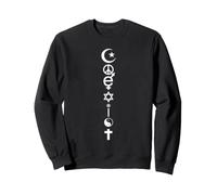 Symbole Religieux coexistant, Paix, tolérance, athée, Droit Humain Sweatshirt