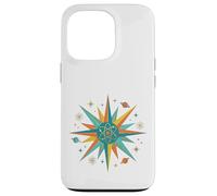 Symbole rétro Atomique Starburst Physique Science Coque pour iPhone 13 Pro