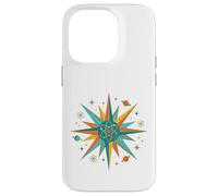 Symbole rétro Atomique Starburst Physique Science Coque pour iPhone 14 Pro