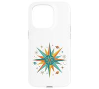 Symbole rétro Atomique Starburst Physique Science Coque pour iPhone 15 Pro