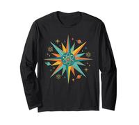 Symbole rétro Atomique Starburst Physique Science Manche Longue