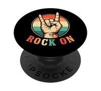 Symbole Rock on Hand pour Homme et Femme PopSockets PopGrip Adhésif