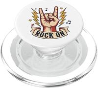 Symbole Rock on Hand pour Homme et Femme PopSockets PopGrip pour MagSafe