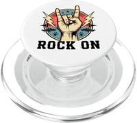 Symbole Rock on Hand pour Homme et Femme PopSockets PopGrip pour MagSafe