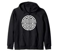 Symbole Shou - Chinese Tao Happiness Longevity Crest China Sweat à Capuche
