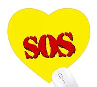 Symbole SOS concis Jeux de tapis de souris en forme de coeur