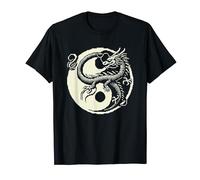 Symbole Tai Chi avec Dragon : 8 bits Pixel Art Yin Yang Design T-Shirt
