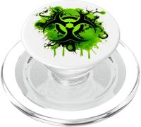 Symbole Vert radioactif Symbole de Danger Biologique Radiation nucléaire PopSockets PopGrip pour MagSafe