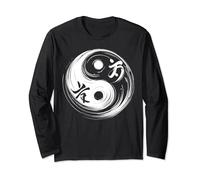 Symbole Yin et Yang cool Calligraphie Art Style Hommes Femmes Manche Longue