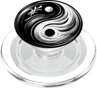 Symbole Yin et Yang Cool Calligraphie Art Style Hommes Femmes PopSockets PopGrip pour MagSafe