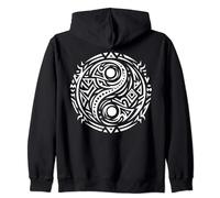 Symbole Yin et Yang cool style art tribal homme femme Sweat à Capuche