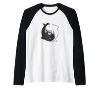 Symbole Yin et Yang des Baleines Manche Raglan
