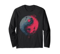 Symbole Yin Yang Coup de Pinceau Zen Balance Art Manche Longue