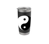 Symbole Yin Yang Équilibre Harmonie Dualité Zen Spirituel Gobelet isotherme en acier inoxydable double paroi