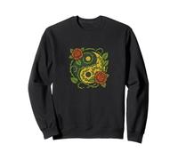 Symbole Yin Yang et Roses Épineux Yin Yang Sweatshirt