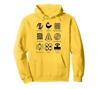 Symboles Adinkra de la Collection Ghana Art Tribal Africain Sweat à Capuche
