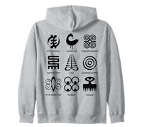 Symboles Adinkra de la Collection Ghana Art Tribal Africain Sweat à Capuche