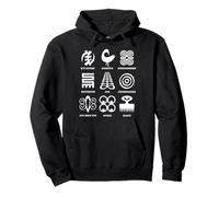 Symboles Adinkra de la Collection Ghana Art Tribal Africain Sweat à Capuche