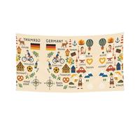 Symboles culturels allemands Illu Impression Bannière de fête d'Halloween à suspendre pour les vacances, 1 pièce, idéale pour Halloween et Noël