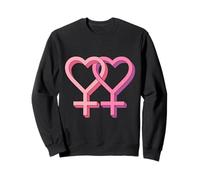 Symboles d'amour féminins Drapeau Arc-en-Ciel fierté LBGTQ Lesbienne Sweatshirt