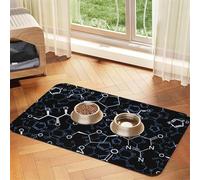 Symboles de Chimie Chimique,Tapis d'alimentation pour Animaux de Compagnie, Sets de Table en Cuir PU pour Chats et Chiens,40x60cm