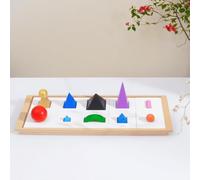 Symboles de grammaire fixes Montessori de qualité supérieure avec plateau de présentation en bois de hêtre - 10 symboles de langue pour les types de mots et l'analyse de phrase, matériel linguistique